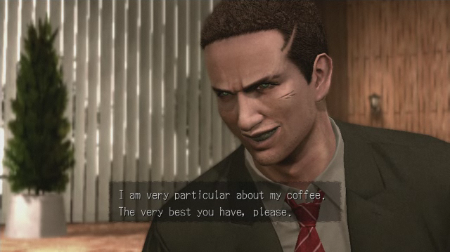 Deadly Premonition - York is very particular about his coffee
