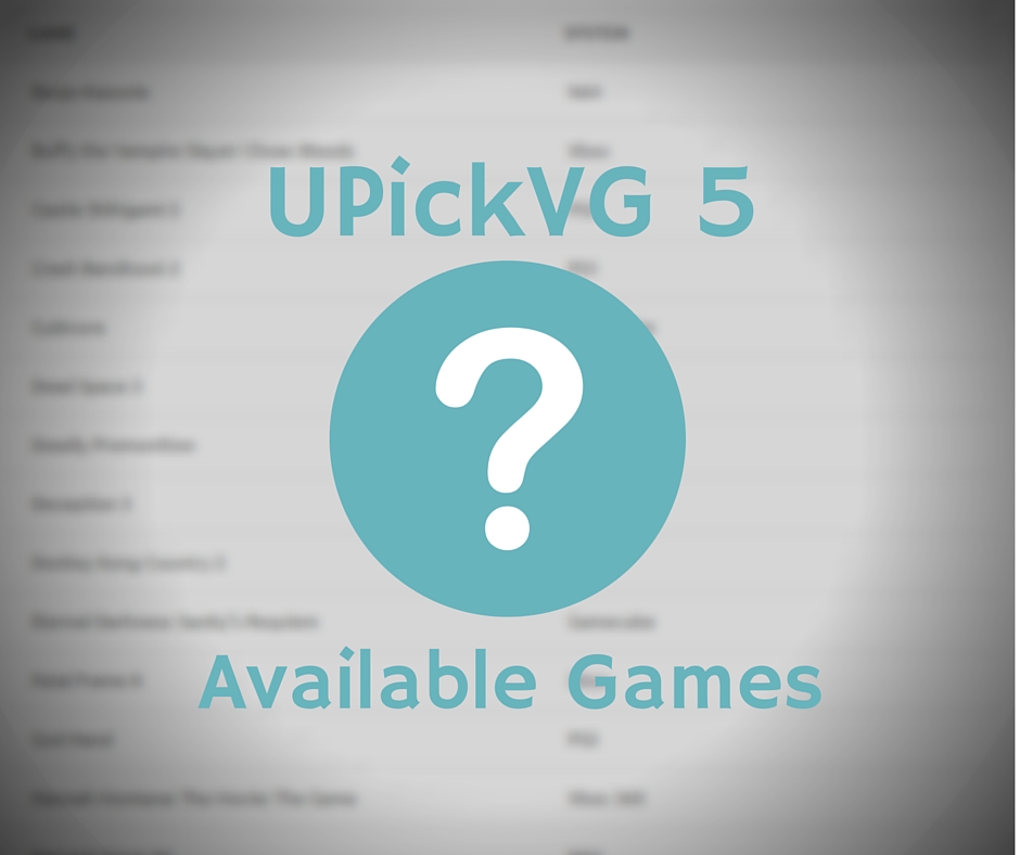 UPickVG 5 Available Games